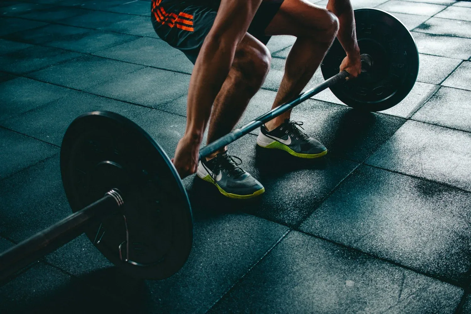 Illustrative strength training session with gym equipment