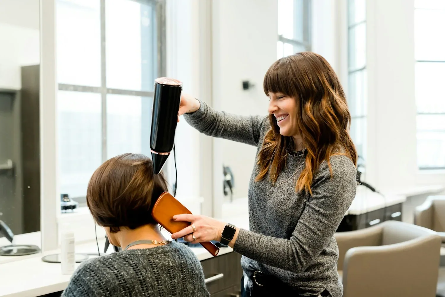 Illustrative hair styling photograph